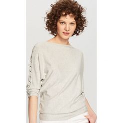 Sweter z gorsetowym wiązaniem - Jasny szar. Szare kardigany damskie Reserved, s, z gorsetem. Za 79,99 zł.