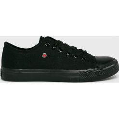 Lee Cooper - Tenisówki. Czarne trampki męskie Lee Cooper, bez wzorów, z gumy, na sznurówki. Za 99,90 zł.
