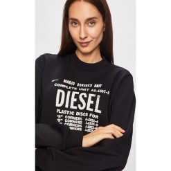 Diesel - Bluza. Czarne bluzy damskie Diesel, s, z nadrukiem, z bawełny. W wyprzedaży za 329,90 zł.