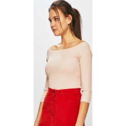 Tally Weijl - Bluzka. Różowe bluzki damskie TALLY WEIJL, s, bez wzorów, z elastanu, casualowe, bez kołnierzyka, z długim rękawem. W wyprzedaży za 39,90 zł.