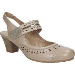 Sandały jana 8-29500-26. Brązowe sandały damskie Jana, bez wzorów, ze skóry ekologicznej, eleganckie, bez obcasa, bez zapięcia. Za 279,99 zł.