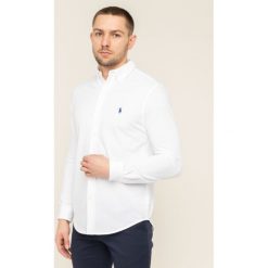 Koszula Polo Ralph Lauren 710654408003. Białe koszule męskie Polo Ralph Lauren, xl, bez wzorów, z bawełny, casualowe, polo, bez rękawów. W wyprzedaży za 379,00 zł.