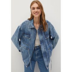 Mango - Kurtka jeansowa Colette. Niebieskie kurtki damskie Mango, s, bez wzorów, z bawełny, krótkie, bez kaptura. Za 199,99 zł.