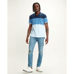 Levi's Batwing Polo Koszulka Niebieski. Niebieskie podkoszulki męskie Levi's®, s, bez wzorów, z bawełny, bez rękawów. Za 240,95 zł.
