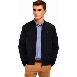 Kurtka w kolorze granatowym. Niebieskie kardigany męskie Polo Club Men, s, z haftami, bez kaptura. W wyprzedaży za 239,95 zł.