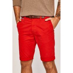 Tom Tailor Denim - Szorty. Brązowe spodenki i szorty męskie TOM TAILOR DENIM, w paski, z elastanu, casualowe. W wyprzedaży za 119,90 zł.