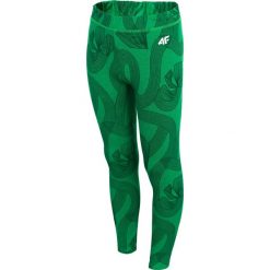 Legginsy dziewczęce (122-164) JLEG201 - zielony. Zielone legginsy dziewczęce marki 4F JUNIOR, bez wzorów, z bawełny. Za 39,99 zł.