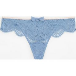Koronkowe stringi - Niebieski. Niebieskie stringi damskie Reserved, s, bez wzorów, z koronki. Za 24,99 zł.