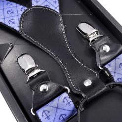 Jasnofioletowe szelki męskie w kotwice SZ66. Szare szelki męskie . Za 48,60 zł.