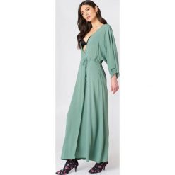 Płaszcze damskie: NA-KD Boho Sukienka-płaszcz – Green