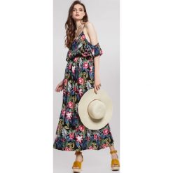 Czarna Sukienka Slowly. Czarne sukienki damskie other, xl, bez wzorów, bez kołnierzyka, bez rękawów, maxi. Za 79,99 zł.