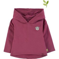 Bluza w kolorze jagodowym. Różowe bluzy niemowlęce Mother Nature & Me, z aplikacjami, z bawełny, bez rękawów, bez kaptura. W wyprzedaży za 62,95 zł.