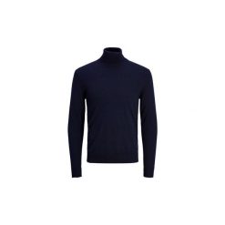 Swetry Premium By Jack jones 12113489 MARK KNIT ROLL. Niebieskie swetry męskie Premium By Jack jones, xl, bez wzorów, bez kołnierzyka, bez kaptura. W wyprzedaży za 186,19 zł.