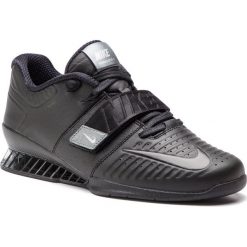 Buty NIKE - Romaleos 3 Xd AO7987 001 Black/Mtlc Bomber Gry/Black. Czarne buty sportowe męskie Nike, ze skóry, bez zapięcia, na fitness i siłownię. W wyprzedaży za 679,00 zł.