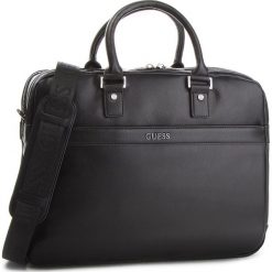 Torba na laptopa GUESS - HM6540 POL84 BLA. Czarne torby męskie skórzane Guess, z aplikacjami, ze skóry ekologicznej. Za 679,00 zł.