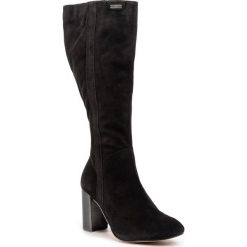 Kozaki PEPE JEANS - Dylan Boot PLS50214 Black 999. Czarne kozaki damskie Pepe Jeans, z jeansu, przed kolano, na wysokim obcasie, bez zapięcia. W wyprzedaży za 409,00 zł.