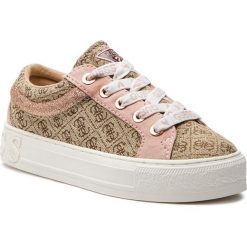 Sneakersy GUESS - FL5LY2 FAL12 BEIGE/BROWN. Pomarańczowe półbuty damskie Guess, z tworzywa sztucznego. W wyprzedaży za 239,00 zł.