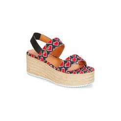 Sandały Love Moschino JA16077I15. Szare sandały damskie marki Love Moschino, z materiału. Za 543,20 zł.