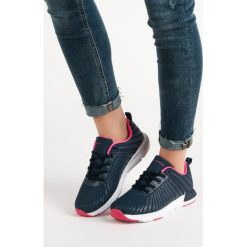 GRANATOWE OBUWIE SPORTOWE. Niebieskie buty sportowe damskie AX BOXING, bez wzorów, bez zapięcia. Za 99,90 zł.