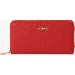 L.Credi - Portfel damski, czerwony. Czerwone portfele damskie L.Credi, bez wzorów, ze skóry. Za 229,95 zł.