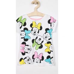 Blukids - Top dziecięcy Disney Mickey Mouse 98-128 cm. Szare bluzki dziewczęce marki Blukids, z motywem z bajki, z elastanu, z okrągłym kołnierzem. Za 49,90 zł.
