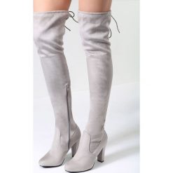 Szare Kozaki Get Enough. Szare buty zimowe damskie vices, z materiału, na obcasie. Za 119,99 zł.