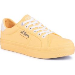 Sneakersy S.OLIVER - 5-23621-24 Yellow 600. Żółte półbuty damskie S.Oliver, ze skóry ekologicznej. Za 189,00 zł.