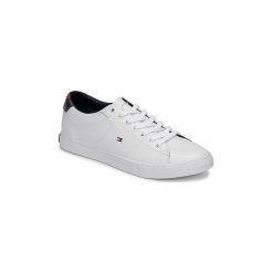 Buty Tommy Hilfiger ESSENTIAL LEATHER COLLAR VULC. Białe trampki męskie TOMMY HILFIGER, bez wzorów, bez zapięcia. Za 449,00 zł.