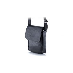 Czarna listonoszka ze skóry naturalnej brodrene bl07. Czarne torby męskie skórzane Brødrene, w paski, ze skóry, eleganckie. Za 129,00 zł.