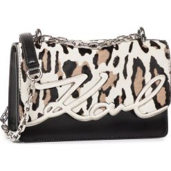 Torebka KARL LAGERFELD - 201W3088 White Leop. Brązowe listonoszki damskie KARL LAGERFELD, bez wzorów, ze skóry, bez dodatków. W wyprzedaży za 1039,00 zł.