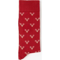 Skarpety xmas rudolf czerwony. Czerwone skarpetki męskie Recman, bez wzorów. Za 29,00 zł.