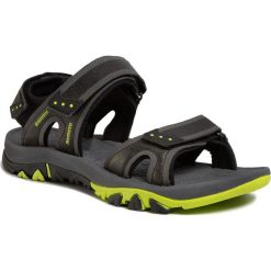 Sandały ELBRUS - Lidden Black/Dark Grey/Lime. Czarne sandały męskie ELBRUS, ze skóry ekologicznej, bez zapięcia. Za 219,00 zł.