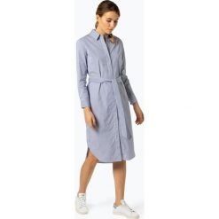 Tommy Hilfiger - Sukienka damska, niebieski. Niebieskie sukienki damskie TOMMY HILFIGER, bez wzorów, bez kołnierzyka, bez rękawów, koszulowe. Za 549,95 zł.