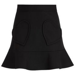 Spódnica mini Red Valentino SR3RAB80. Czarne spódniczki damskie Red Valentino, bez wzorów, z elastanu, mini. W wyprzedaży za 569,00 zł.