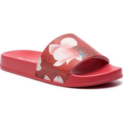 Klapki DESIGUAL - 19SUBP01 7058. Czerwone klapki damskie Desigual, bez wzorów, ze skóry ekologicznej, bez obcasa. W wyprzedaży za 109,00 zł.