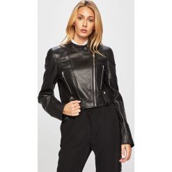 Pinko - Kurtka skórzana. Czarne kurtki damskie Pinko, bez wzorów, z bawełny, krótkie. Za 1749,00 zł.