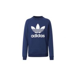 Bluzy adidas Bluza z zaokrąglonym dekoltem Trefoil. Niebieskie bluzy damskie marki Adidas, bez wzorów, bez rękawów, bez kaptura. Za 249,00 zł.