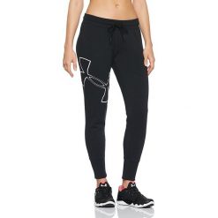 Bryczesy damskie: Under Armour Spodnie damskie Big Logo Fleece Jogger czarne r. XS (1320611-001)