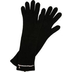 Patrizia Pepe Rękawiczki pięciopalcowe black/shiny crystal. Czarne rękawiczki damskie marki Patrizia Pepe, ze skóry. Za 359,00 zł.