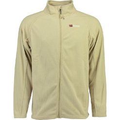 Kurtka polarowa "Tug" w kolorze beżowym. Brązowe bluzy męskie Geographical Norway Men, xl, z haftami, z materiału, ze stójką, bez rękawów, bez kaptura. W wyprzedaży za 59,95 zł.