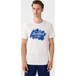 Jack & Jones Torino Koszulka Biały. Białe podkoszulki męskie Jack & Jones, xl, z nadrukiem, z bawełny, bez kołnierzyka, z krótkim rękawem, krótkie. Za 57,95 zł.