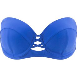 Stroje kąpielowe damskie: Biustonosz bikini na fiszbinach bonprix niebieski