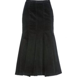 Spódnica sztruksowa ze stretchem bonprix czarny. Czarne spódniczki damskie bonprix, bez wzorów, ze sztruksu. Za 54,99 zł.
