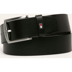 Tommy Hilfiger - Pasek skórzany New Denton. Pomarańczowe paski męskie TOMMY HILFIGER, w paski, ze skóry. Za 179,90 zł.