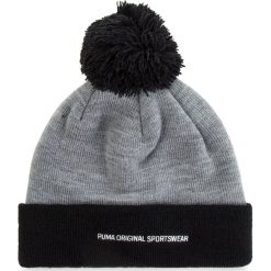 Czapka PUMA - Pom Pom Beanie 021707 03 Medium Gray Heather/Black. Czarne czapki zimowe damskie Puma, z materiału. Za 79,00 zł.