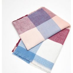 Szalik w kratę - Wielobarwny. Szare szaliki damskie Cropp. Za 49,99 zł.