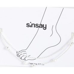 Bransoletka na kostkę - Jasny szary. Szare bransoletki damskie Sinsay. Za 15,00 zł.