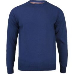 Męski Sweter Bawełniany (U-neck) Klasyczny, Niebieski SWADGAW17niebieskiU. Niebieskie swetry męskie Adriano Guinari, m, bez wzorów, z bawełny, klasyczne, z klasycznym kołnierzykiem, bez kaptura. Za 99,00 zł.
