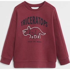 Mango Kids - Bluza dziecięca Albert 110-164 cm. Niebieskie bluzy chłopięce Mango Kids, z nadrukiem, z bawełny, bez rękawów, bez kaptura. Za 45,90 zł.