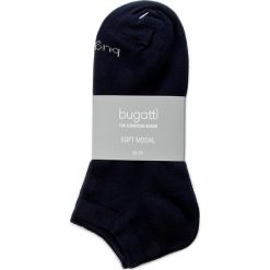Zestaw 2 par niskich skarpet damskich BUGATTI - 6951 Dark Navy 545. Niebieskie skarpetki damskie Bugatti, bez wzorów, z elastanu. W wyprzedaży za 24,90 zł.